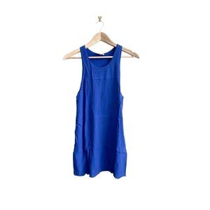 Wilfred Free Aritzia Mini Dress Sheath Sleeveless Lined Cobalt Blue Women's S